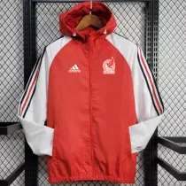 24/25 Mexico Red &White Hooded Windbreaker