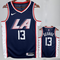2018/2019 Clippers GEORGE #13 Dark Blue City Edition Top Quality Hot Pressing NBA Jersey