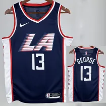 2018/2019 Clippers GEORGE #13 Dark Blue City Edition Top Quality Hot Pressing NBA Jersey