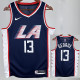 2018/2019 Clippers GEORGE #13 Dark Blue City Edition Top Quality Hot Pressing NBA Jersey