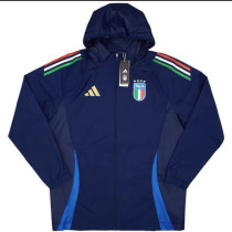 24/25 Italy Royal Blue Hooded Windbreaker