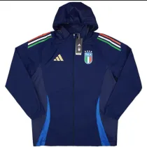 24/25 Italy Royal Blue Hooded Windbreaker
