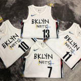 22/23 Nets HARDEN #13 White City Edition Top Quality Hot Pressing NBA Jersey