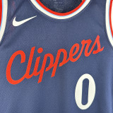 24/25 Clippers WESTBROOK #0 Navy Blue Away Top Quality Hot Pressing NBA Jersey