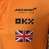 2024 F1 McLaren #4 Yellow Polo Racing Suit(有领、4号)