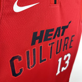 24/25 HEAT ADEBAYO # 13 Red Top Quality Hot Pressing Retro NBA Jersey