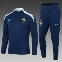 24/25   France Sapphire Blue  Half Pull Tracksuit  (半拉链)