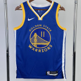 22/23 WARRIORS THOMPSON #11 Blue Top Quality Hot Pressing NBA Jersey (V领)