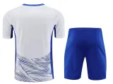 24/25 INT White # blue stripes Training Short Suit
