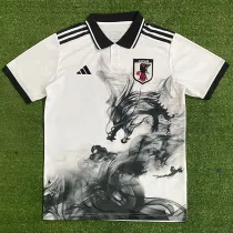 2024 Japan  White Black Dragon Training Short Sleeves