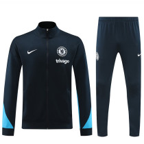 24/25 CHE Black Blue Jacket Tracksuit