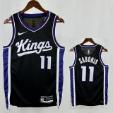23/24 KINGS SABONIS #11 Black Away Top Quality Hot Pressing  NBA Jersey