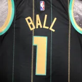 22/23 HORNETS BALL #1 Black City Edition Top Quality Hot Pressing NBA Jersey
