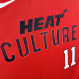 24/25 HEAT JAQUEZ JR. # 11 Red Top Quality Hot Pressing Retro NBA Jersey