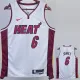 22/23 HEAT JAMES #6 White Top Quality Hot Pressing NBA Jersey (V领）
