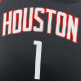 23/24 Rockets McGRADY #1 Black Top Quality Hot Pressing NBA Jersey (Trapeze Edition)飞人版