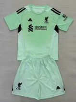 25/26  LIV Light Green Goalkeeper Kids  Soccer Jersey