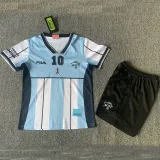 2001MARADONA 10# Argentina Home Kids Retro Soccer Jersey