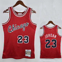 84/85 Bulls Rookie Red # 23 Jordan Heat Pressed Retro NBA Jersey