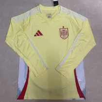 2024 Spain Away  Long Sleeve  Fans Soccer Jersey(长袖)