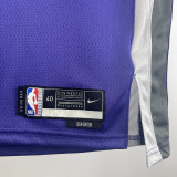 23/24 KINGS FOX #5 Purple Away Top Quality Hot Pressing NBA Jersey(V领）