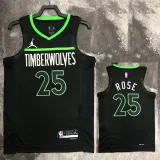 22/23 TIMBERWOLVES ROSE #25 Black Top Quality Hot Pressing NBA Jersey (Trapeze Edition)