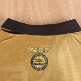 2001/2002 Man Utd 100th Centenary Gold White Two-Sided  Long Sleeve Retro Soccer Jersey