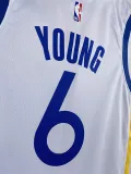 22/23 WARRIORS YOUNG #6 White Top Quality Hot Pressing NBA Jersey (V领)