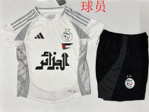 25/26  Algeria White Kids Player Version Soccer Jersey A25