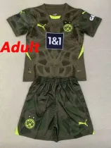24/25  Dortmund Dark Green Goalkeeper Suit Fans  Soccer Jersey（成人）