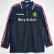 1998/1999 Man Utd  Black Retro  Long Sleeve Soccer Jersey(袖红边）