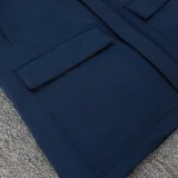24/25 Marseille Royal Blue Hooded Cotton Coat G245白色队标
