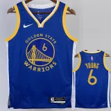 22/23 WARRIORS YOUNG #6 Blue Top Quality Hot Pressing NBA Jersey (V领)