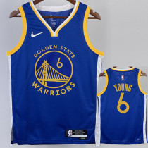 22/23 WARRIORS YOUNG #6 Blue Top Quality Hot Pressing NBA Jersey (V领)