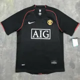 2007/2008 Man Utd Away Black Retro Soccer Jersey