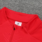 24/25 Man Utd Red Kids Half Pull Tracksuit  ( 童装、半拉链)