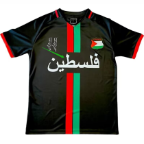 24/25 Palestine Black Arabic Version Fans Soccer Jersey(阿文字）
