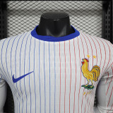24/25 France Away  Player Version Long Sleeve Soccer Jersey (长袖)