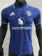 25/26 Man Utd Pattern Special Edition Blue Player Version Soccer Jersey(白色胸花）