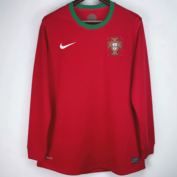 2012 Portugal Home Long Sleeve Retro Soccer Jersey(长袖)