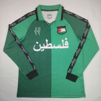 24/25 Palestino Deportivo Green Stripe  Long Sleeve Fans Soccer Jersey