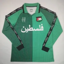 24/25 Palestino Deportivo Green Stripe  Long Sleeve Fans Soccer Jersey