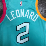22/23 Sa Spurs LEONARD #2 Green City Edition Top Quality Hot Pressing NBA Jersey