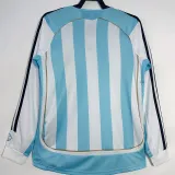 2006 Argentina Home Long Sleeve Retro Soccer Jersey