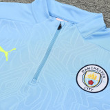 24/25 Man City Light Blue  Half Pull Tracksuit  (半拉链)