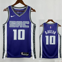 23/24 Kings DeROZAN #10 Away Purple Top Quality Hot Pressing NBA Jersey