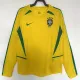 2002 Brazil Home Retro Long Sleeve Soccer Jersey
