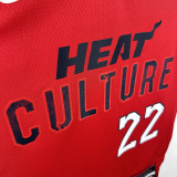 24/25 HEAT BUTLER # 22 Red Top Quality Hot Pressing Retro NBA Jersey