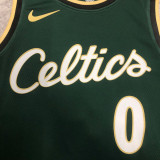 22/23 Celtics TATUM #0 Green City Edition Top Quality Hot Pressing NBA Jersey