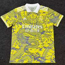 25/26 RMA Yellow Dragon Pattern Special Edition Fans Soccer Jersey